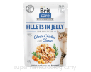 Brit Care Cat Pouches Fillets in Jelly with Choice Chicken & Cheese 85g